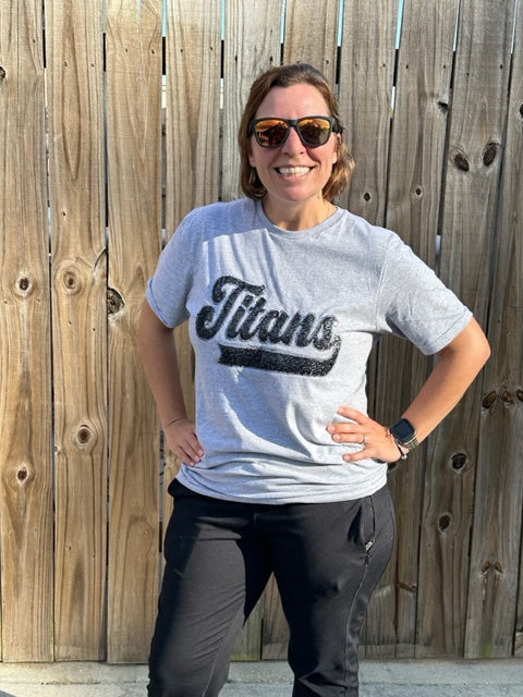 Titans Sequin Embroidered Short Sleeve T shirt