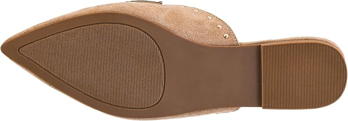 Bottom of flat suede mule