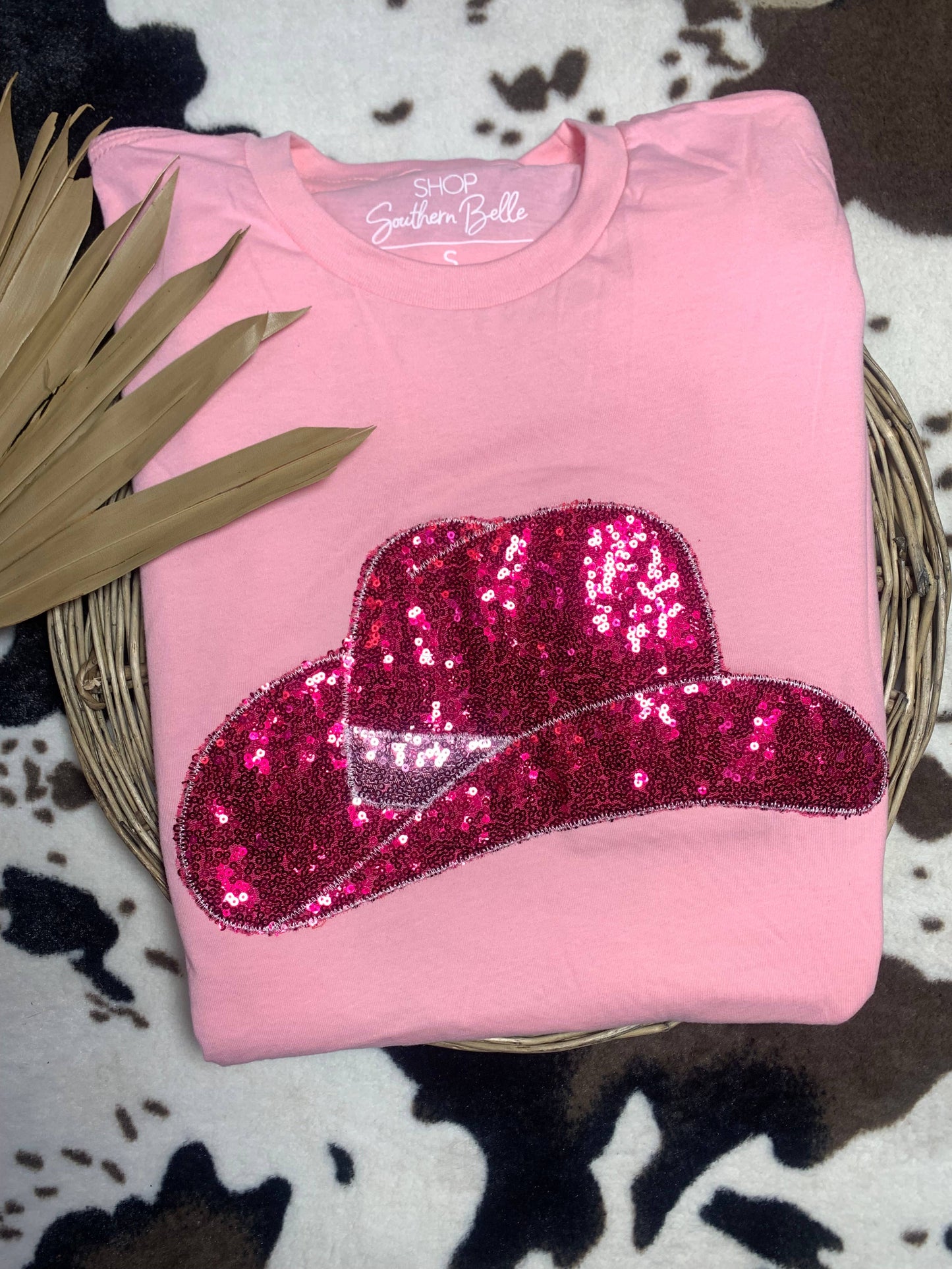 Nashville sequin Cowboy Hat Short Sleeve -Final Sale