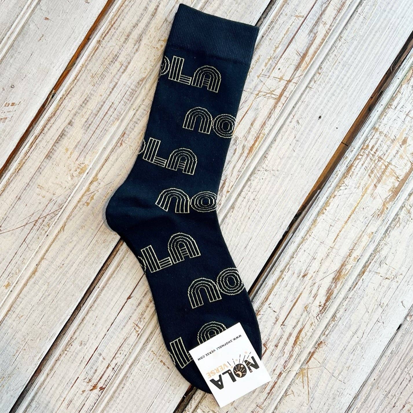 Mono Nola Socks-black & gold