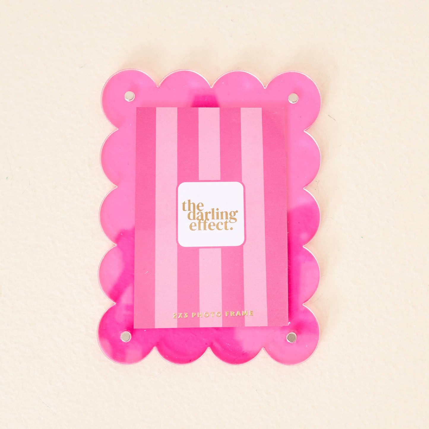 Mini Acrylic Picture Frame Magnet–Hot Pink