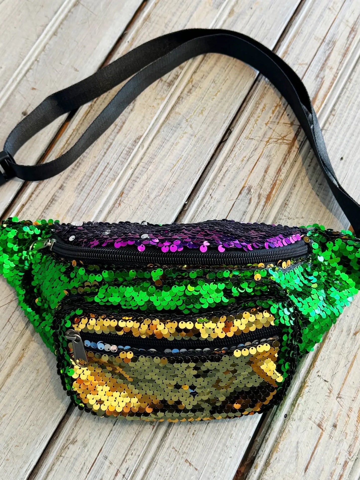 Mardi Gras Sequins Belt Bag