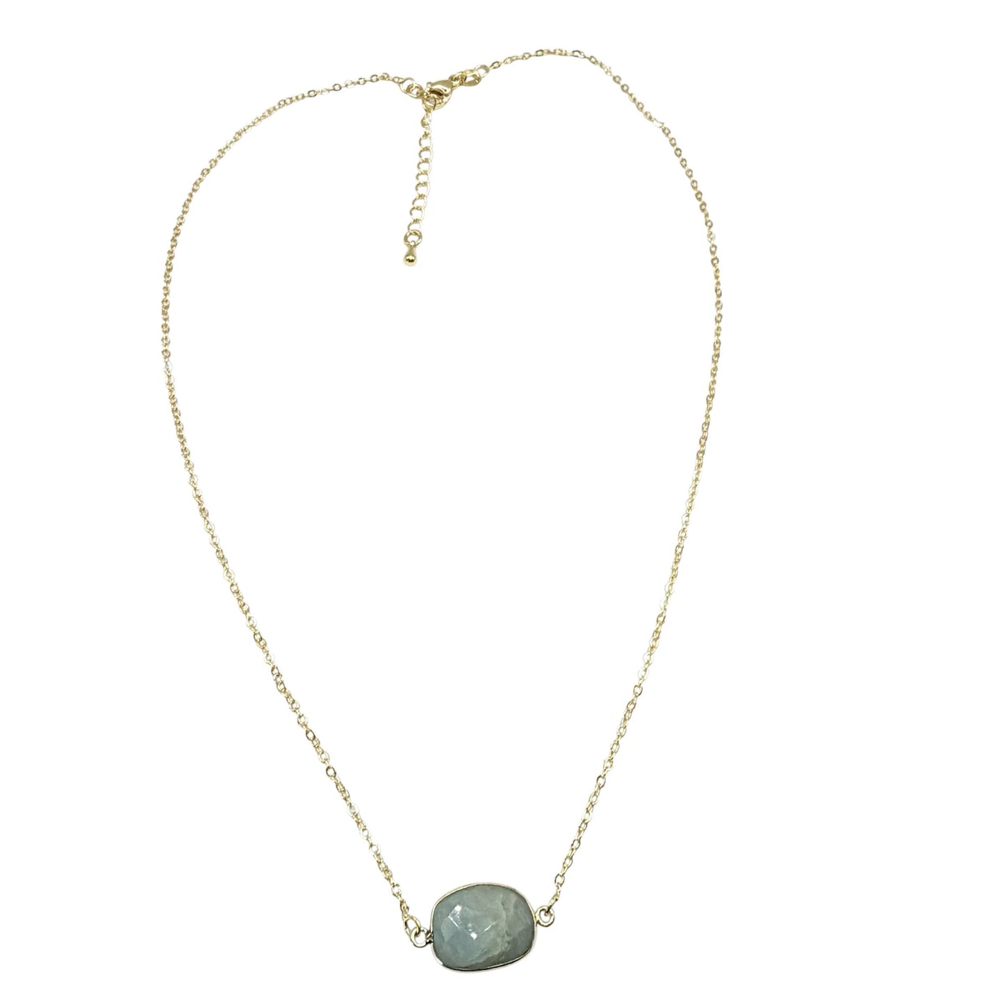 Gemstone bezel necklace