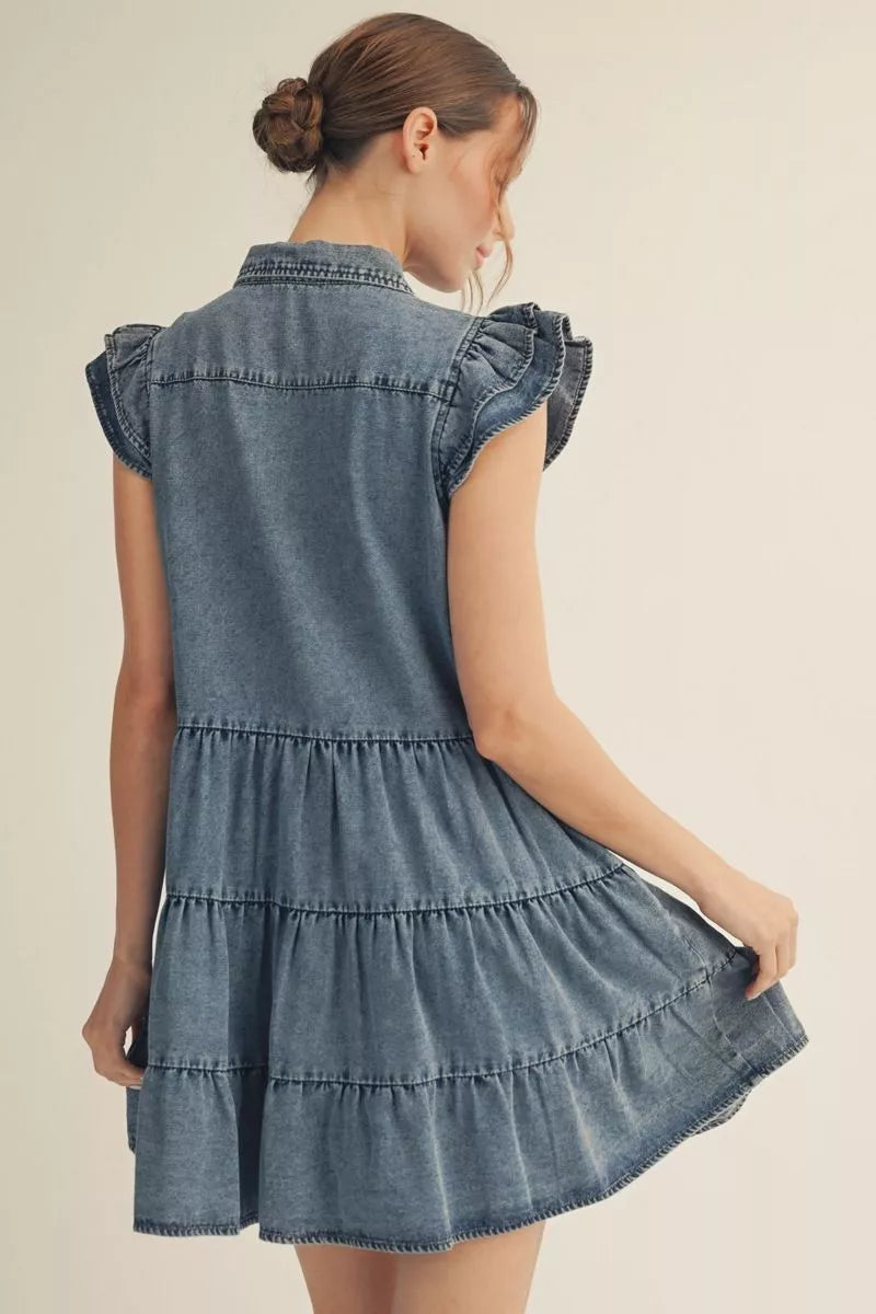 Lucy Tiered Denim Dress