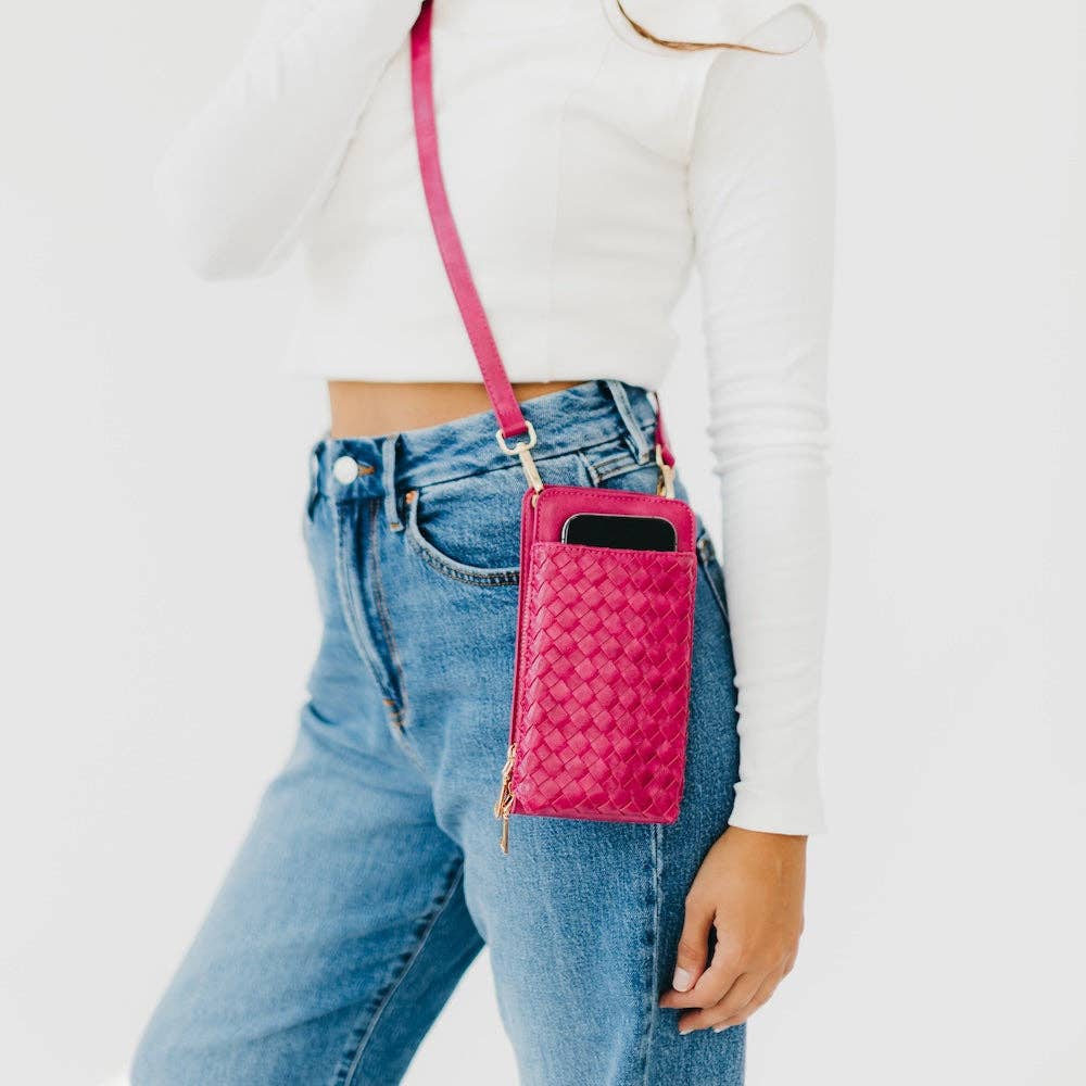 Brown Woven Double Duty Phone Bag