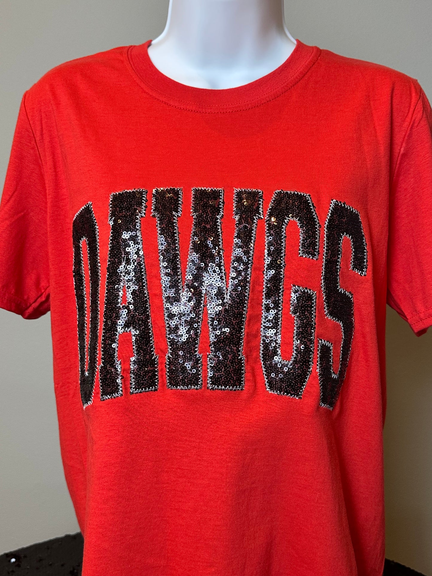 FHS "DAWGS"  Sequin Embroidery T shirts - IN STOCK NOW