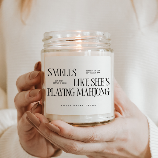 Smells Like She's Playing Mahjong 9 oz soy candle