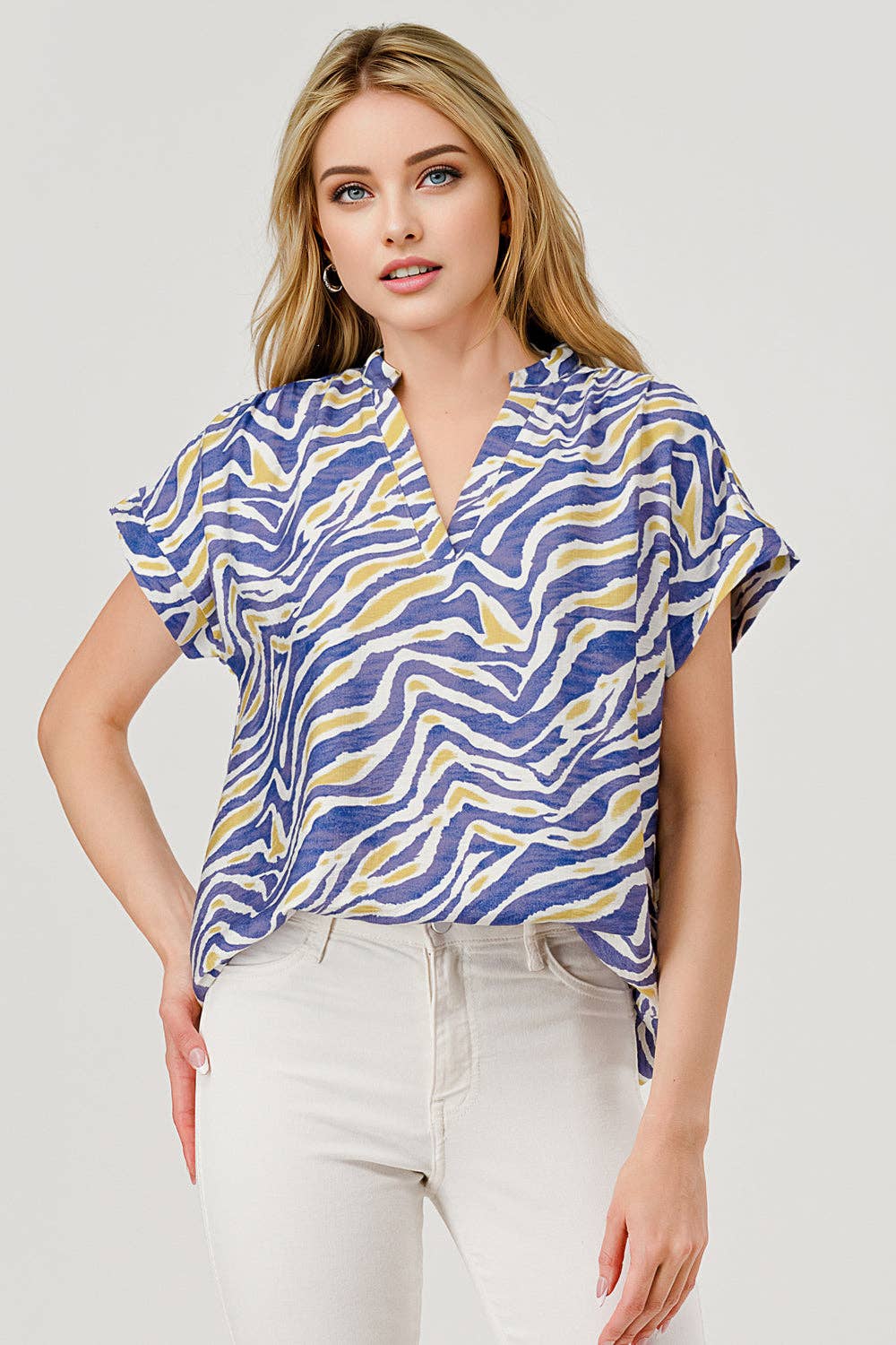 Tiger Stripe Short Sleeve Game Day Top