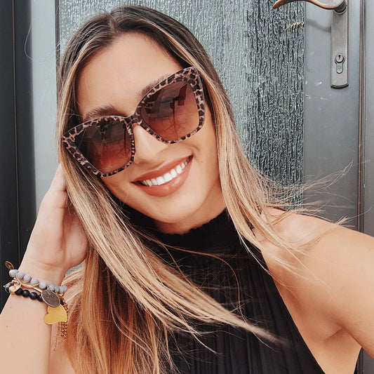 DIFF Becky II Leopard Tortoise Brown Gradient Sunglasses