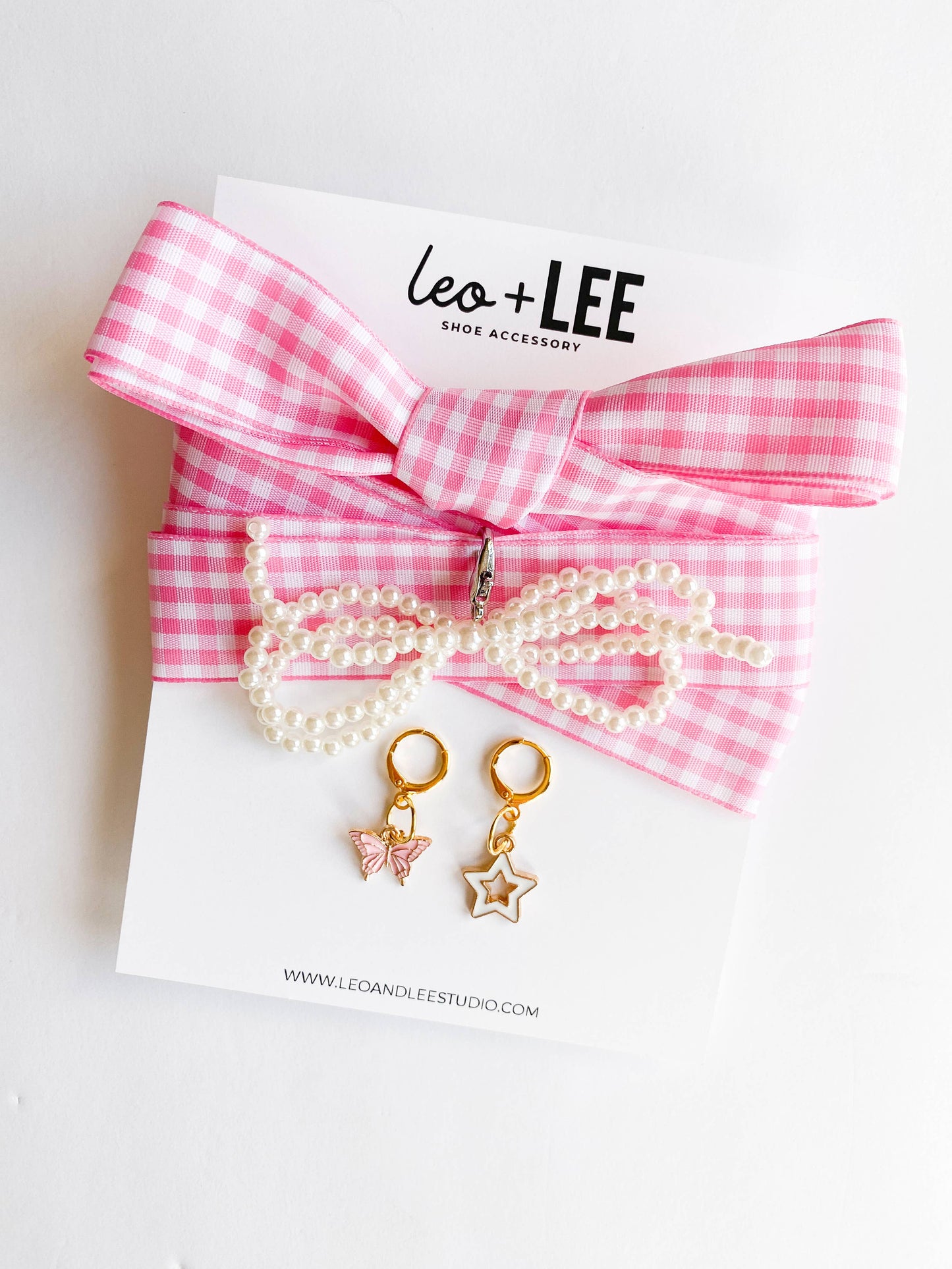 Gingham Shoe Charms and Lace Sets | Sneaker Charm Sets