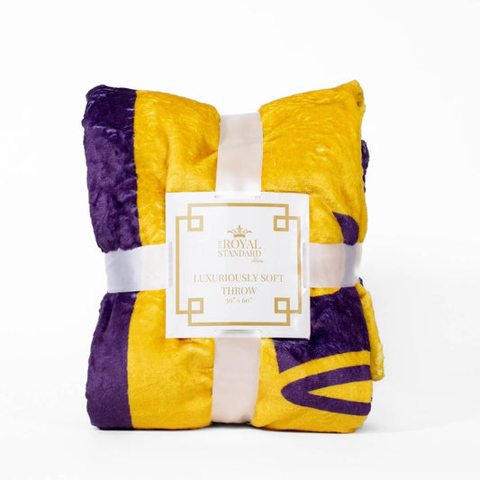 Mardi Gras Flag Throw   Purple/Green/Yellow   50x60