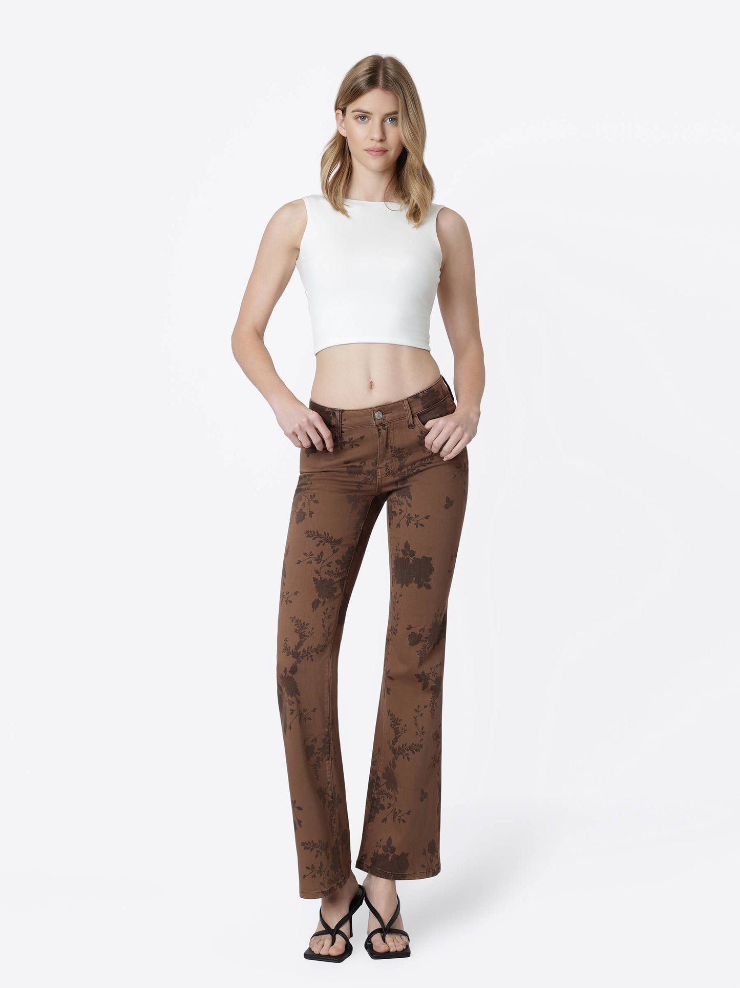 Vintage Bloom Floral Bootcut Jeans