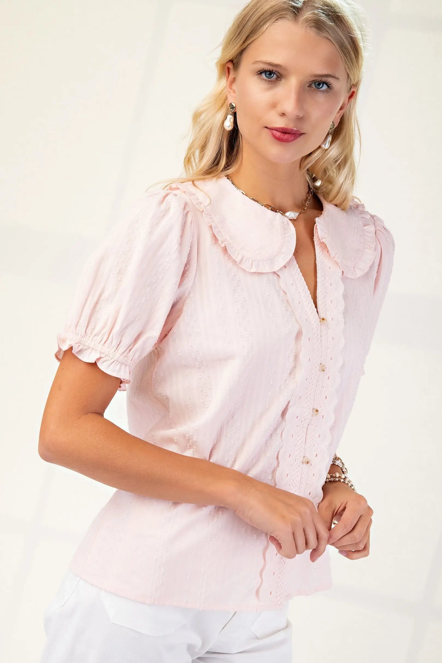 The Peter Pan Top - Light Pink