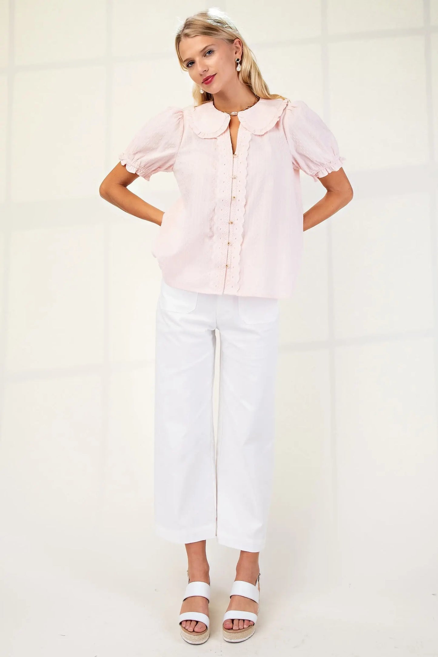 The Peter Pan Top - Light Pink