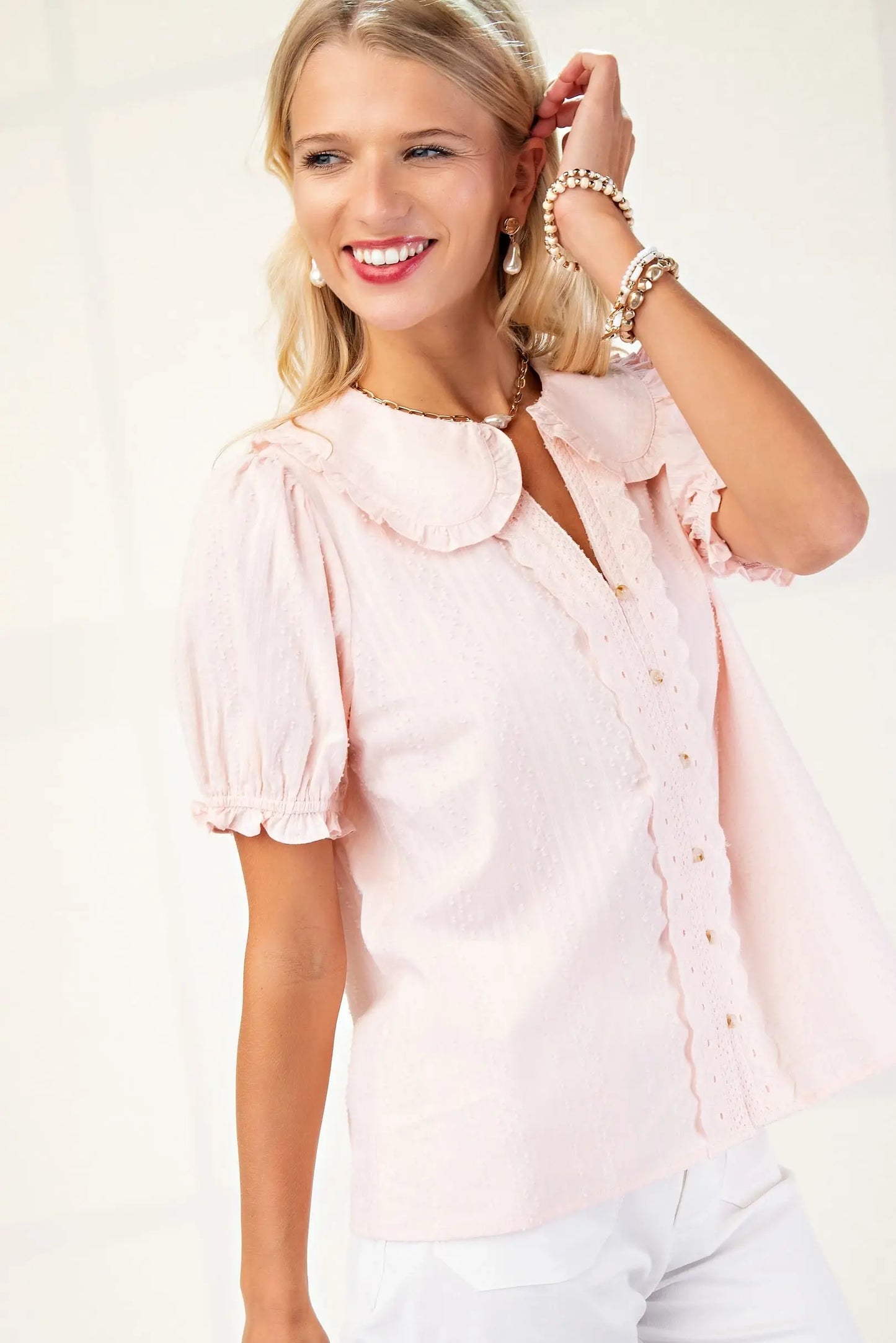 The Peter Pan Top - Light Pink