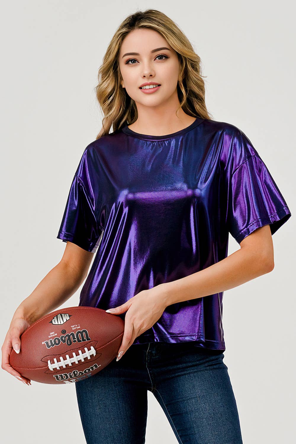 Purple Metallic Shimmer T-Shirt