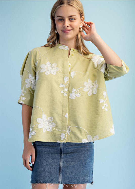 Charlotte Blooms in Avocado