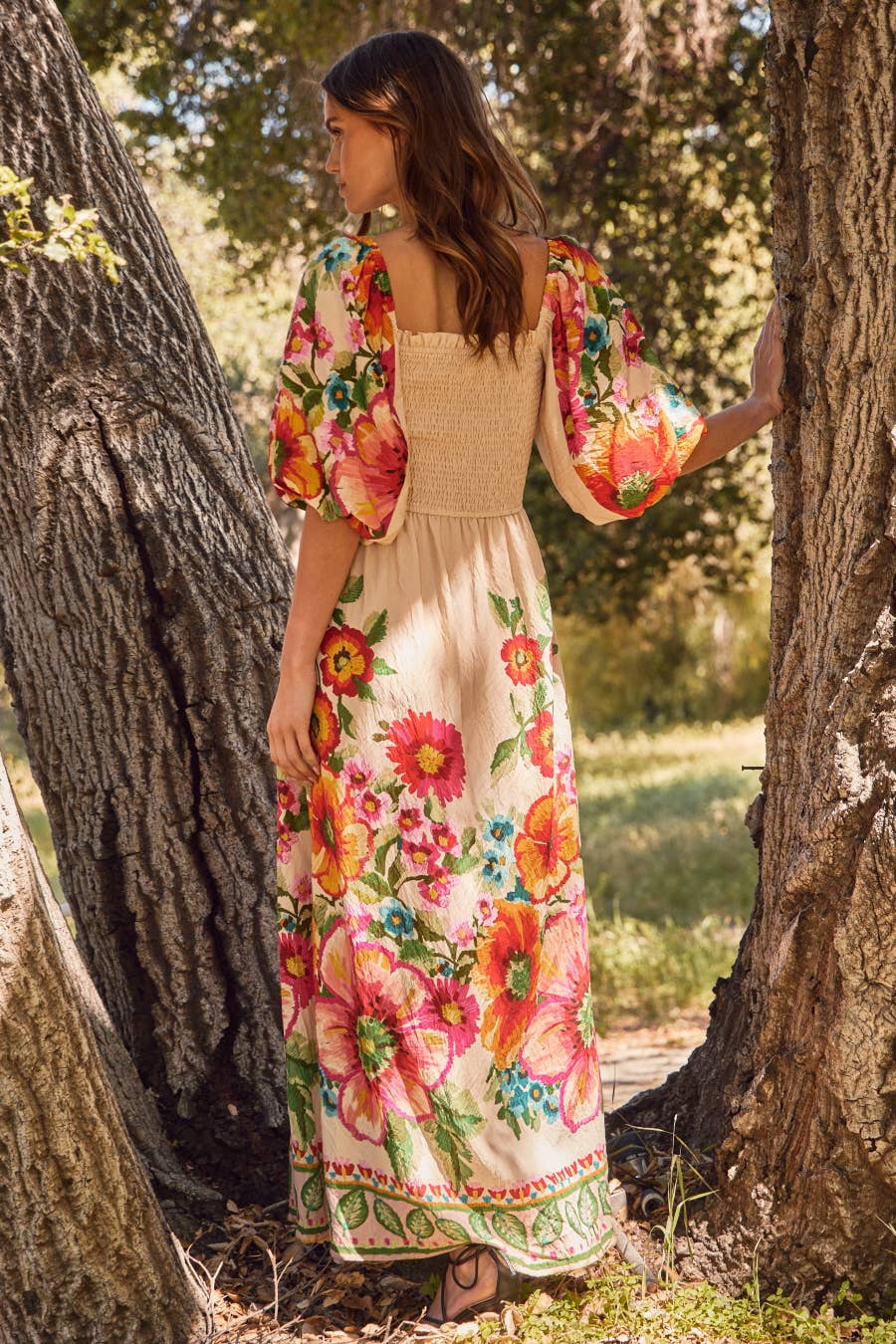 Berkeley Floral Border Printed Maxi Dress