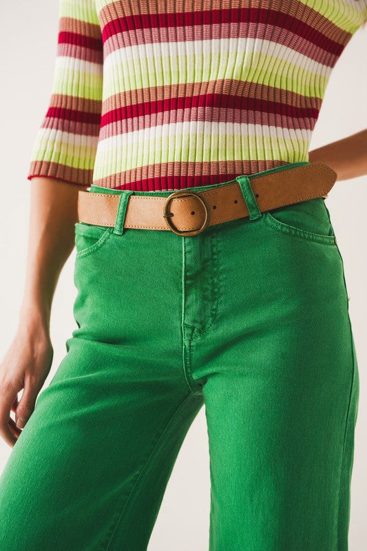 Wide Leg Jeans Green