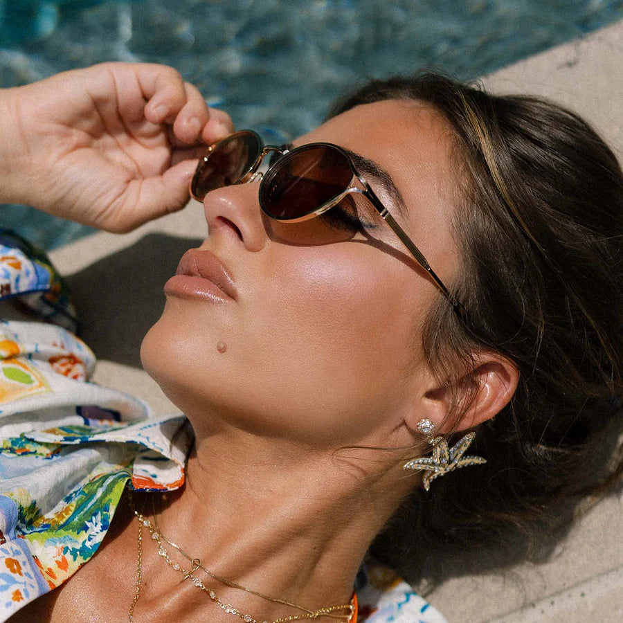 DIFF Limoncello Gold Sunglasses