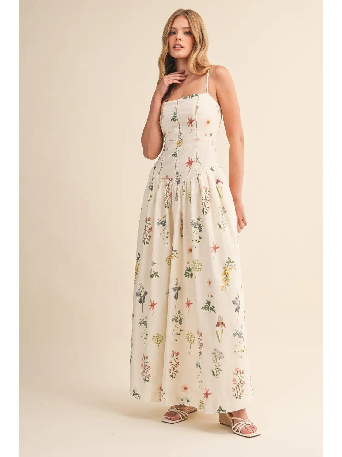 Avery Floral Drop Waist Maxi