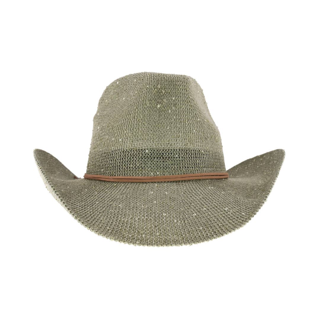 Vegas Sequin Cowboy Hat CBC03: NEW - Lavender