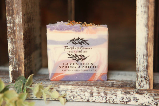 Lavender & Apricot Artisan Soap, Premium Fragrance, Lux
