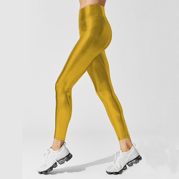 Metallic Leggings Adult - Gold Curvy