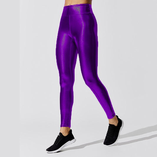 Metallic Leggings Adult - Purple One Size