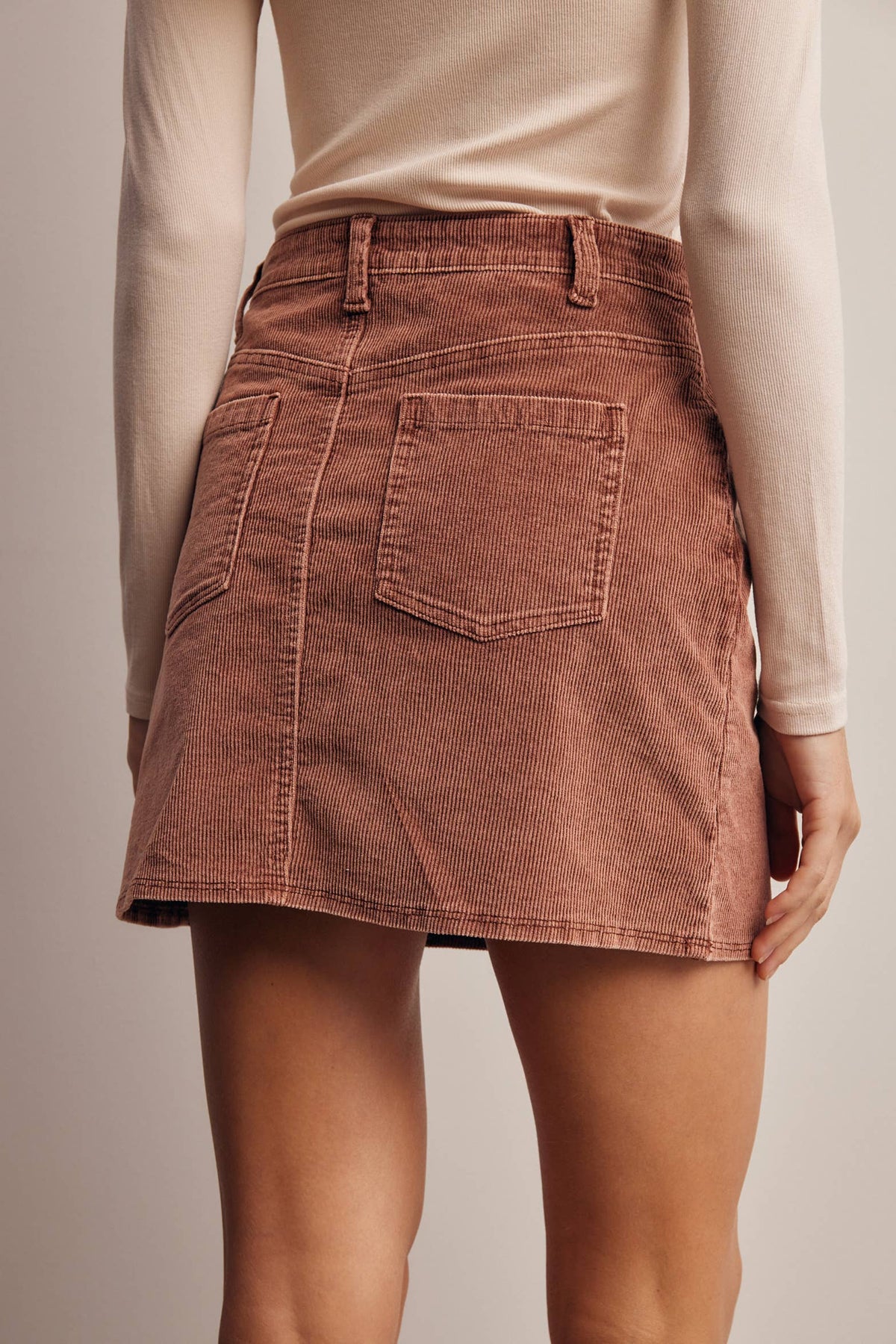 Fireside Cord Mini Skirt