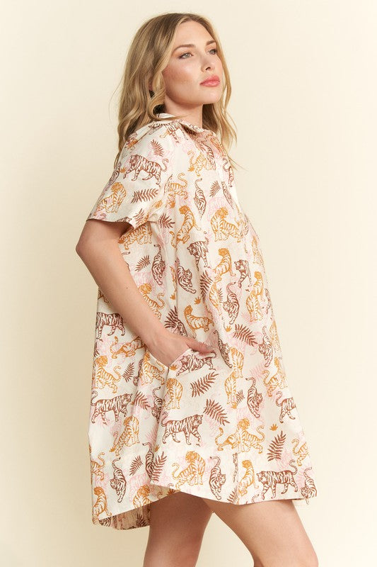 Tigers Collared Mini Dress