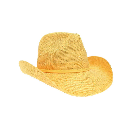 Yellow  Sequin Cowboy Hat