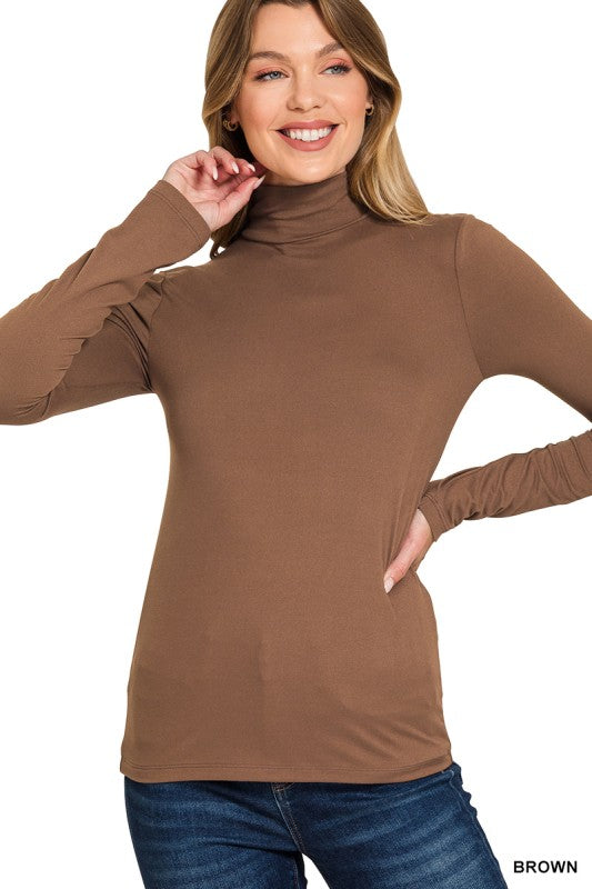 Mock Neck Long Sleeve Top