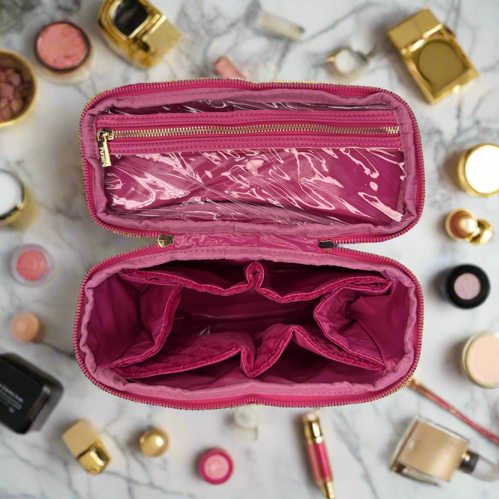 Classic Train Case - Fuchsia Velvet