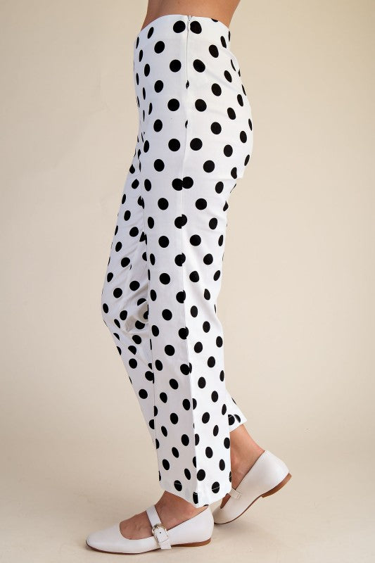 Dottie - White Flare Crop Pants