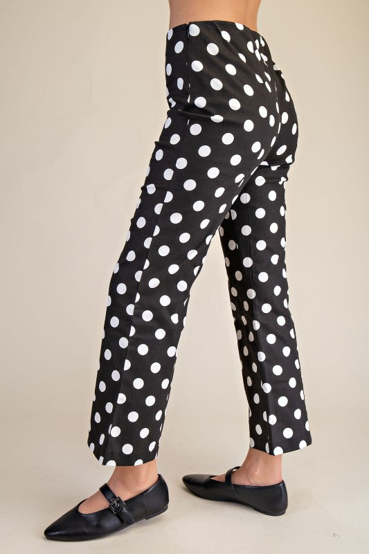 Dottie - Black Flare Crop Pants