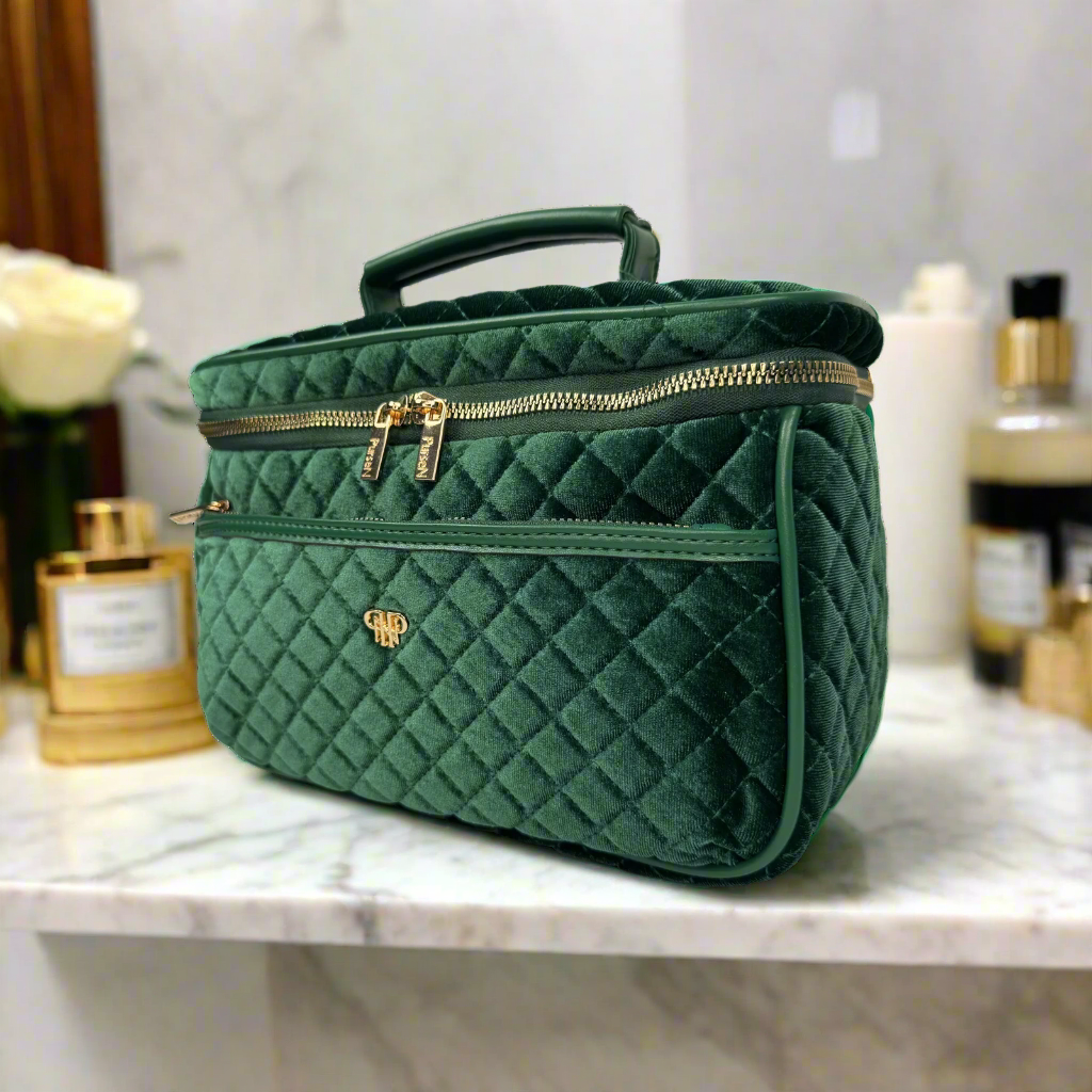 Classic Train Case - Emerald Velvet