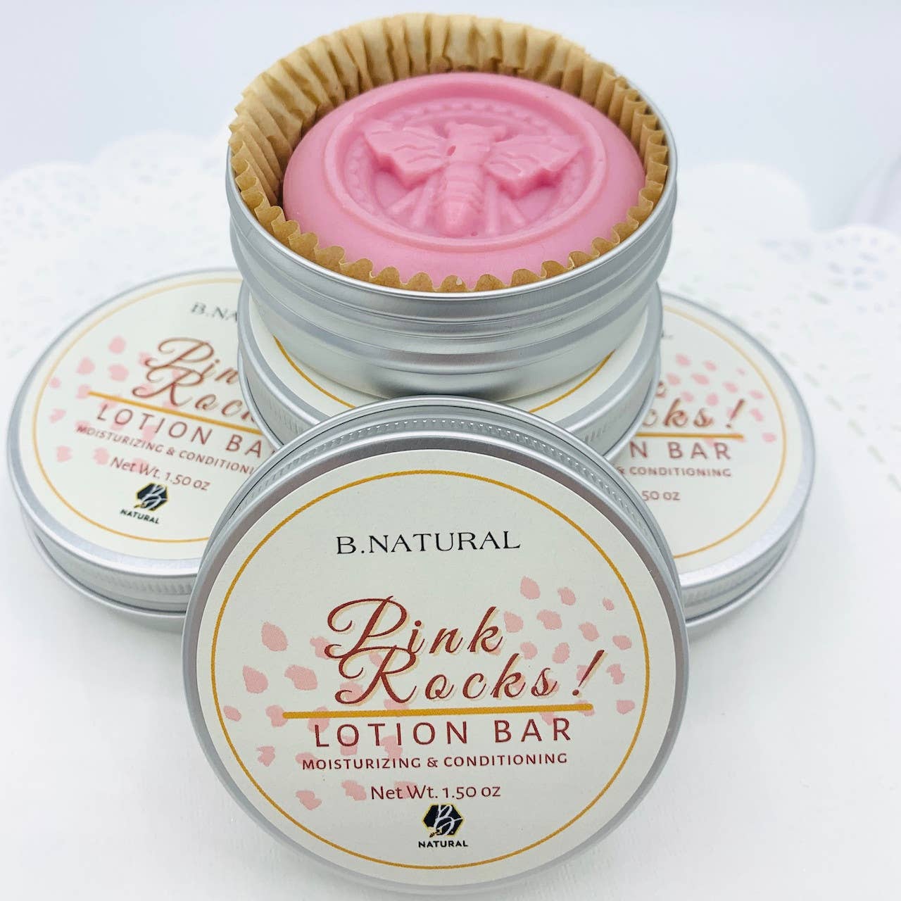 Pink Rocks Lotion Bar by B Natural