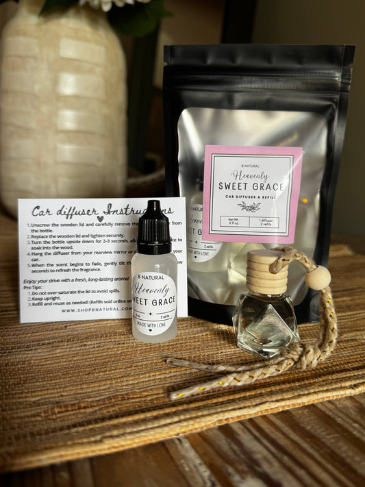 Car Fragrance Diffuser | Heavenly (Sweet Grace) Pouch/Refill