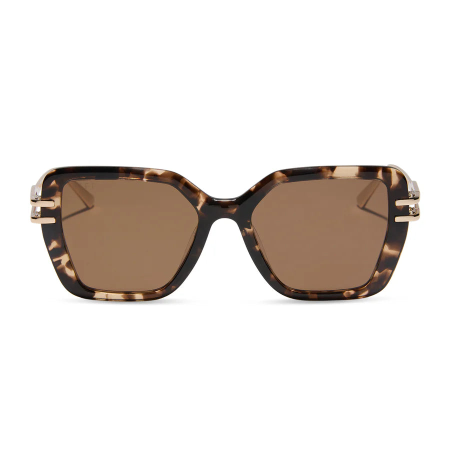 DIFF Dasha Espresso Tortoise + Brown Polar Sunglasses