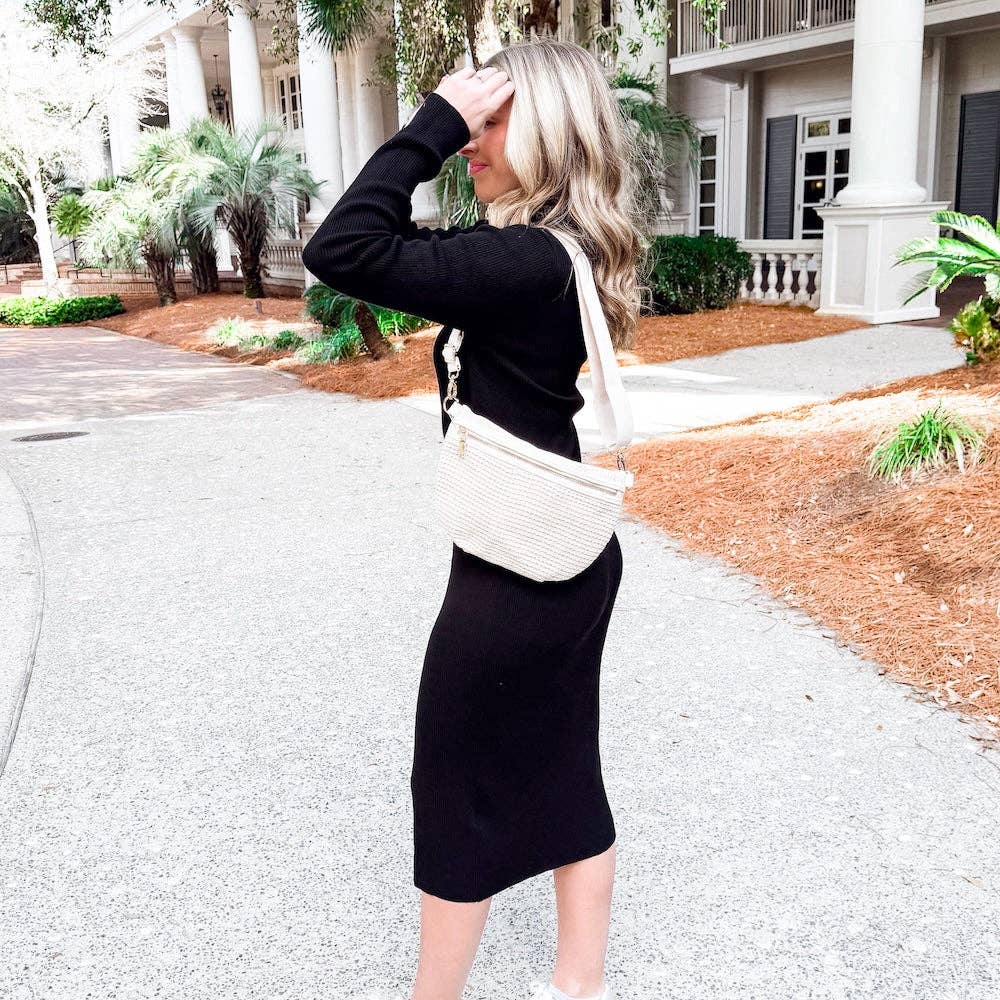 Rachel Cream Raffia Westlyn Crossbody