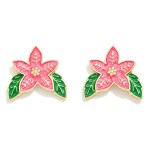 Poinsettia Stud Earrings