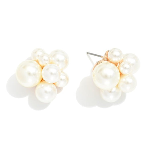 Small Pearl Cluster Earrings