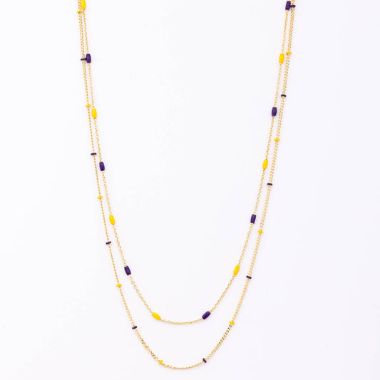 Lacy Purple & Gold Necklace