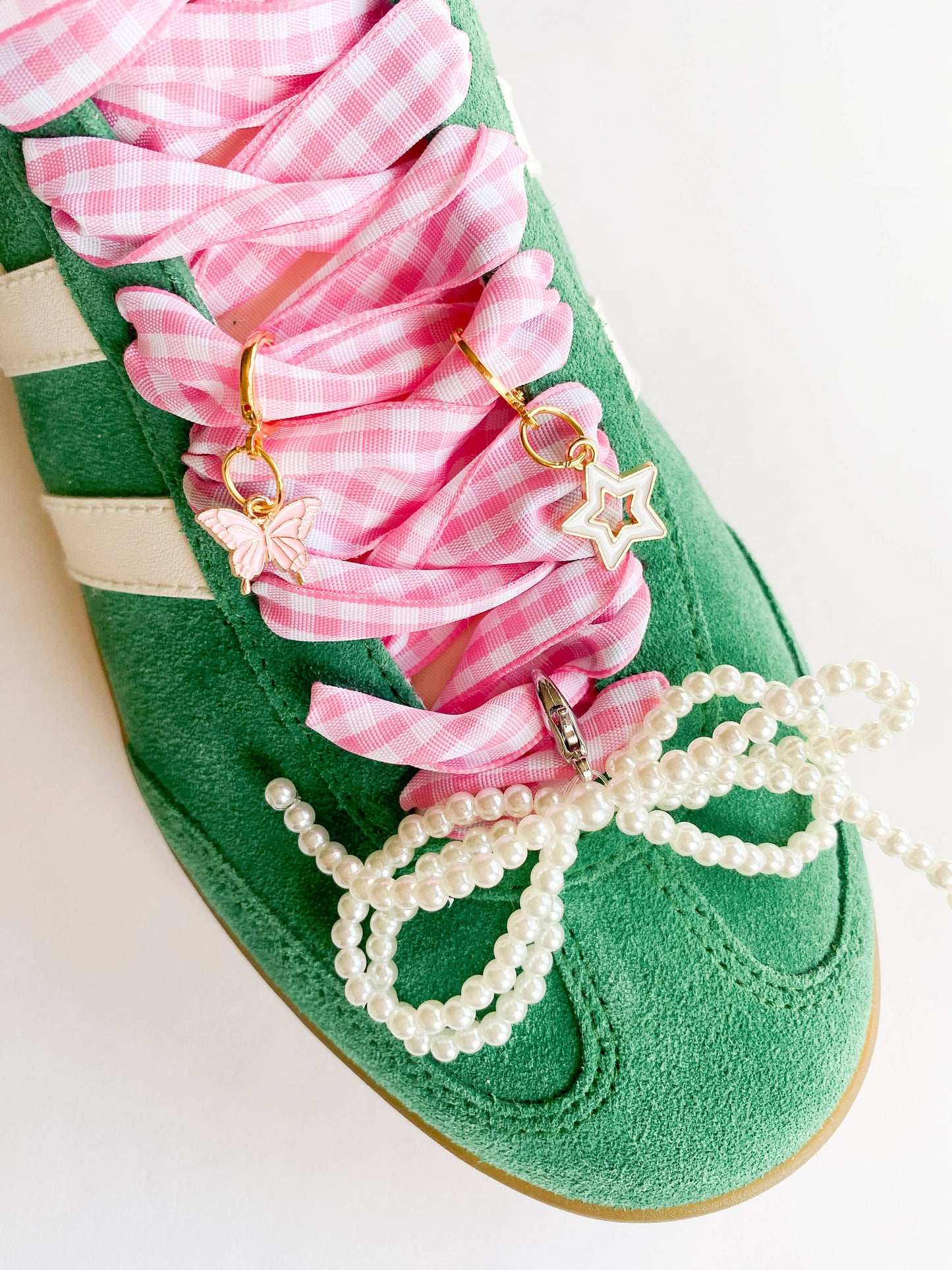 Gingham Shoe Charms and Lace Sets | Sneaker Charm Sets