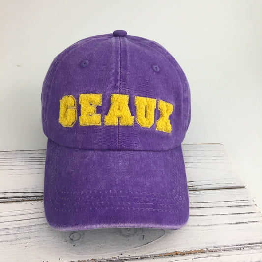 Purple GEAUX Baseball Cap