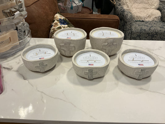 Cross Pottery Candles
