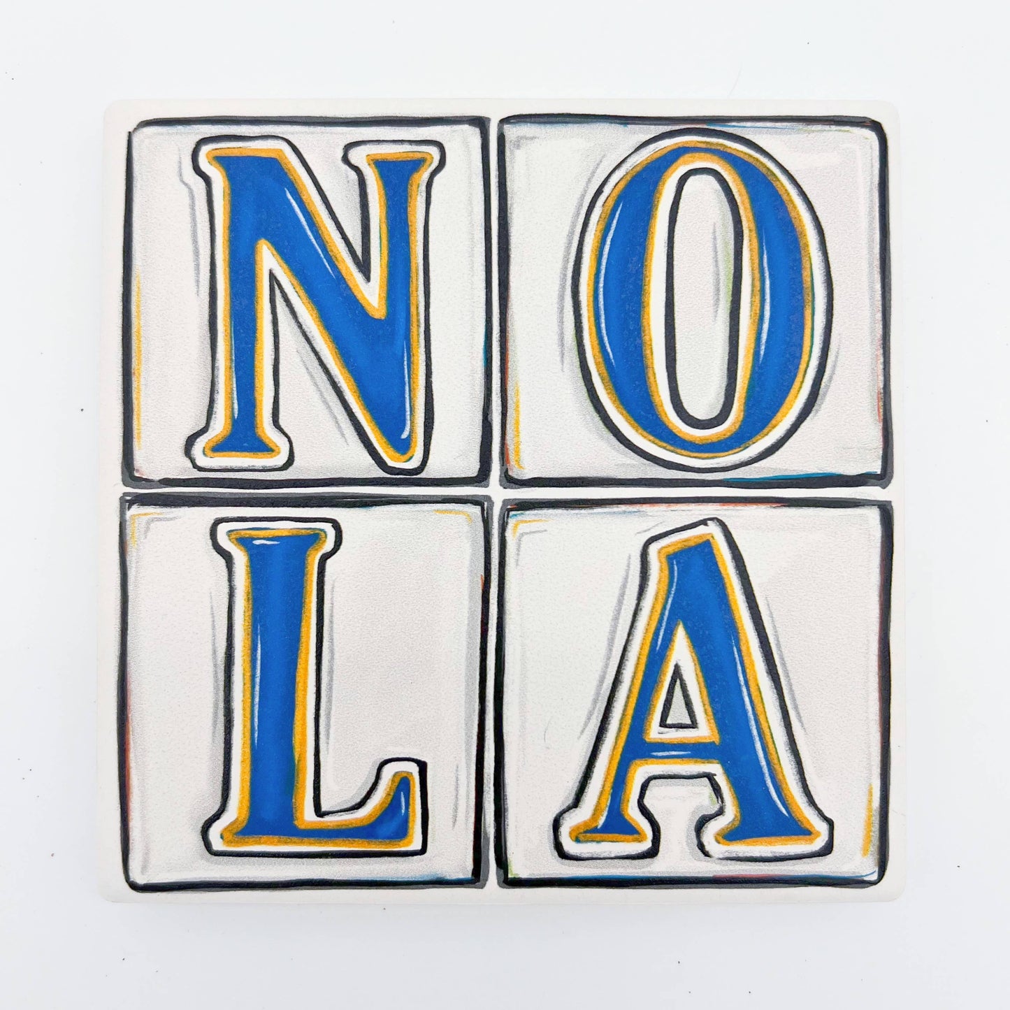 NOLA Street Tiles Coaster - New Orleans Absorbable Stone