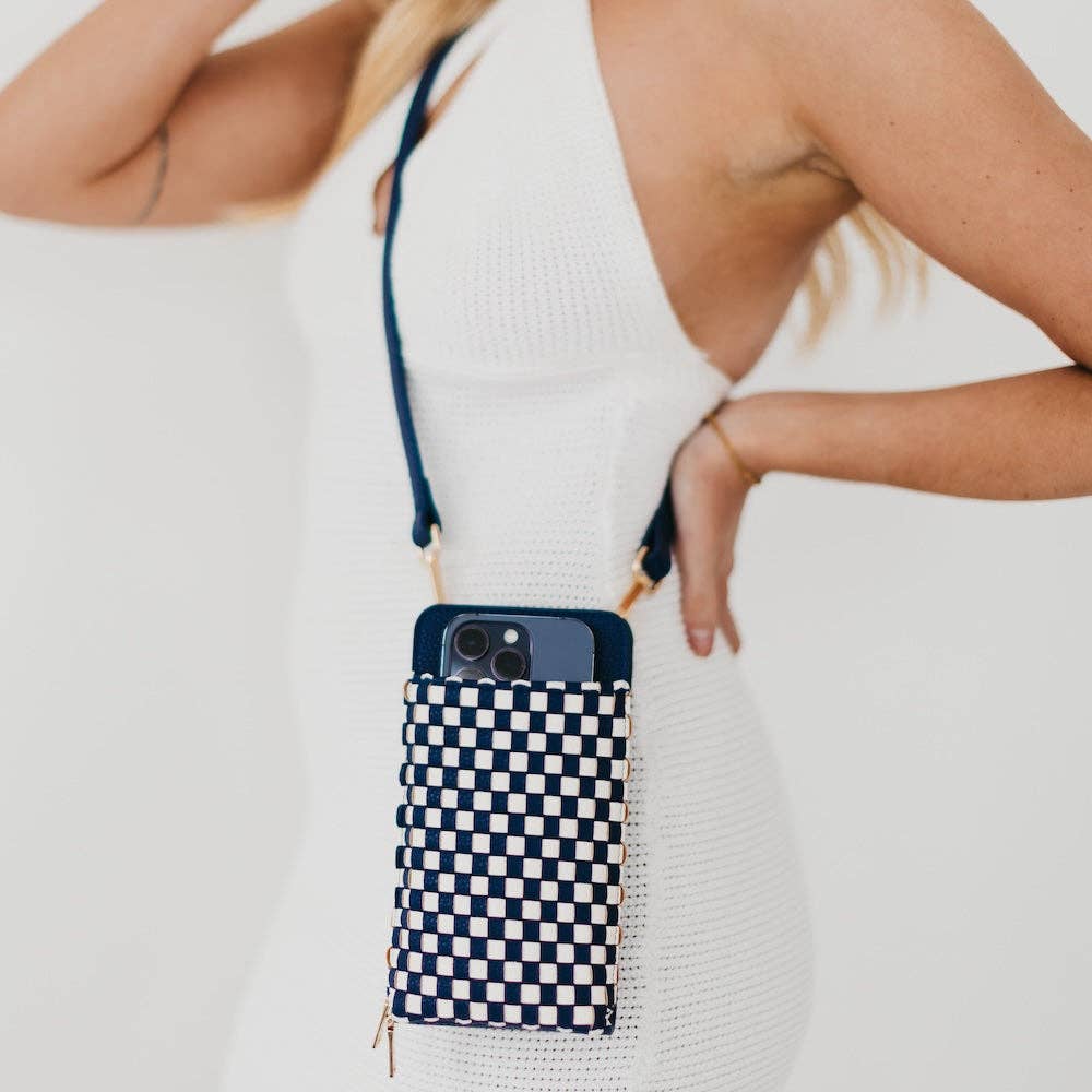 Brown Woven Double Duty Phone Bag