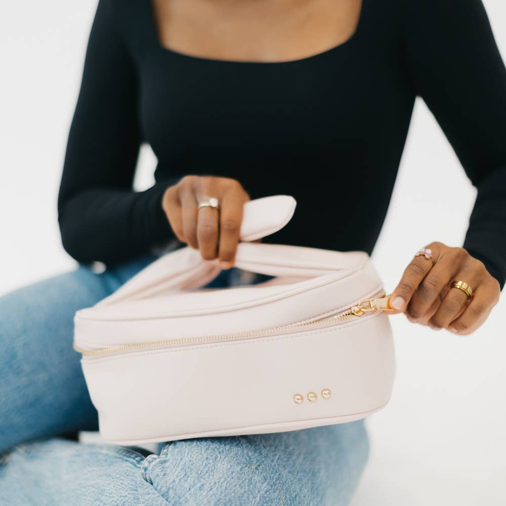 Blush Madelyn Bow Makeup Bag: